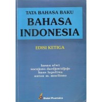 Tata Bahasa Baku Bahasa Indonesia Edisi Ketiga