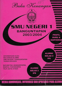 Buku Kenangan SMU Negeri 1 Banguntapan 2003/2004