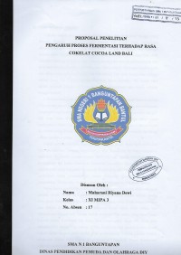 Pengaruh Proses Fermentasi Terhadap Rasa Cokelat Cocoa Land Bali